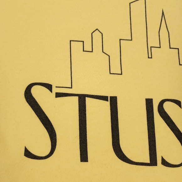 Stussy Short Sleeve T-Shirt Men's Medium Yellow - Picture 5 of 9